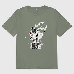 Женская футболка оверсайз Гароу на камне