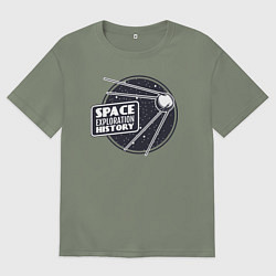 Женская футболка оверсайз История исследования космоса
