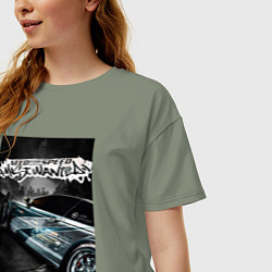 Футболка оверсайз женская Most wanted - BMW, цвет: авокадо — фото 2