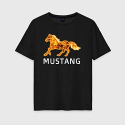 Женская футболка оверсайз Mustang firely art