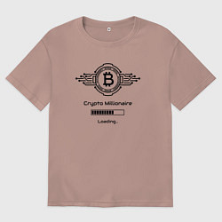 Женская футболка оверсайз Биткоин символ миллионер