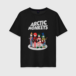Женская футболка оверсайз Arctic Monkeys clowns