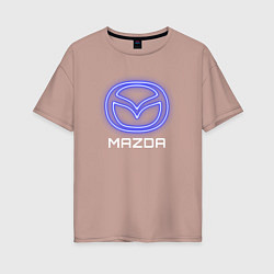 Женская футболка оверсайз Mazda neon