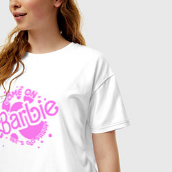 Футболка оверсайз женская Barbie party, цвет: белый — фото 2