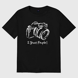 Женская футболка оверсайз Я щёлкаю людей