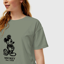 Футболка оверсайз женская Mickey classic: origin 1928, цвет: авокадо — фото 2