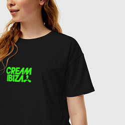 Футболка оверсайз женская Cream Ibiza, цвет: черный — фото 2
