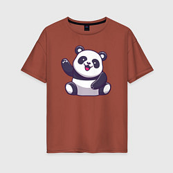 Женская футболка оверсайз Привет от панды