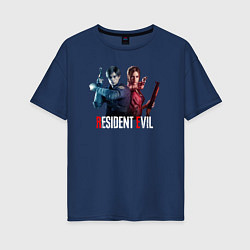 Женская футболка оверсайз Resident Evil game color