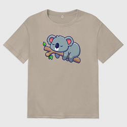 Женская футболка оверсайз Коала на ветке