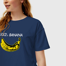 Футболка оверсайз женская Dolce Banana, цвет: тёмно-синий — фото 2