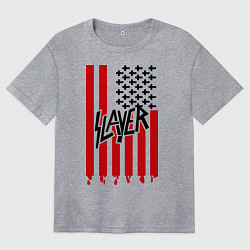 Женская футболка оверсайз Slayer Flag