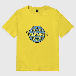 Футболка оверсайз женская Palworld узоры, цвет: желтый