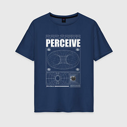 Женская футболка оверсайз Perceive streetwear