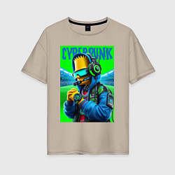 Женская футболка оверсайз Cyber Bart Simpson - ai art fantasy