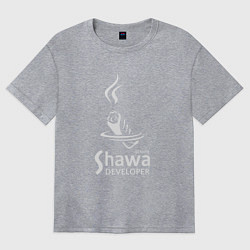 Футболка оверсайз женская Senior shawa developer white, цвет: меланж