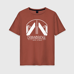 Женская футболка оверсайз Drawbridge logo death stranding 2
