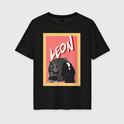 Женская футболка оверсайз Арт по фильму Леон