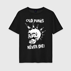 Женская футболка оверсайз Old punk