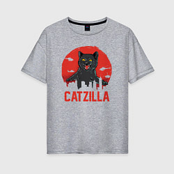 Футболка оверсайз женская Catzilla, цвет: меланж