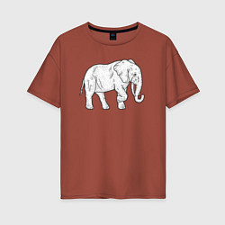 Женская футболка оверсайз Elephant