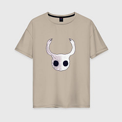 Женская футболка оверсайз Hollow Knight - жуткая маска