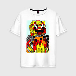 Футболка оверсайз женская Desondra2024 In Minecraft, цвет: белый
