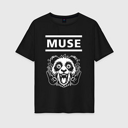 Женская футболка оверсайз Muse rock panda