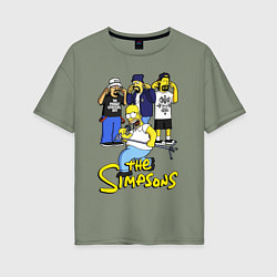 Футболка оверсайз женская Simpsons - Cypress hill, цвет: авокадо