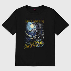 Футболка оверсайз женская Iron Maiden Fear Of The Dark, цвет: черный