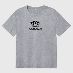 Женская футболка оверсайз Skoda Kodla black