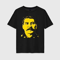 Женская футболка оверсайз Yellow Stalin