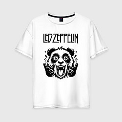 Женская футболка оверсайз Led Zeppelin - rock panda