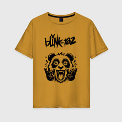 Женская футболка оверсайз Blink 182 - rock panda