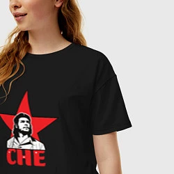 Футболка оверсайз женская Che Guevara star, цвет: черный — фото 2