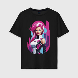 Женская футболка оверсайз Beauty Barbie - ai art