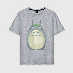 Футболка оверсайз женская Neighbor Totoro, цвет: меланж