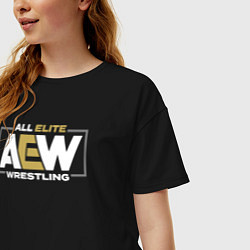 Футболка оверсайз женская All Elite Wrestling AEW, цвет: черный — фото 2