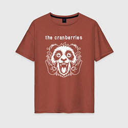 Женская футболка оверсайз The Cranberries rock panda