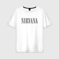 Женская футболка оверсайз Nirvana black album