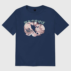 Женская футболка оверсайз Шепот сердца - студия Гибли