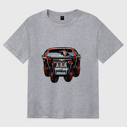 Женская футболка оверсайз Райан гослинг за рулём мем