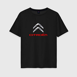 Женская футболка оверсайз Citroen авто спорт
