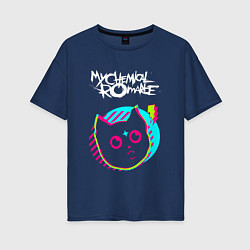 Женская футболка оверсайз My Chemical Romance rock star cat