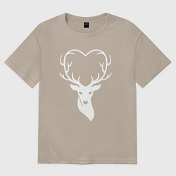 Женская футболка оверсайз Люблю оленей