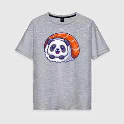 Женская футболка оверсайз Roll panda