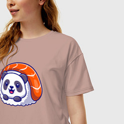 Футболка оверсайз женская Roll panda, цвет: пыльно-розовый — фото 2