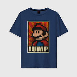 Женская футболка оверсайз Jump Mario