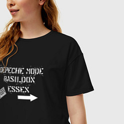 Футболка оверсайз женская Depeche Mode - basildon essex, цвет: черный — фото 2