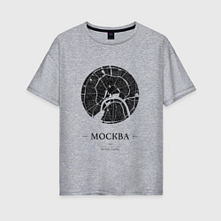 Женская футболка оверсайз Меридианы - Москва